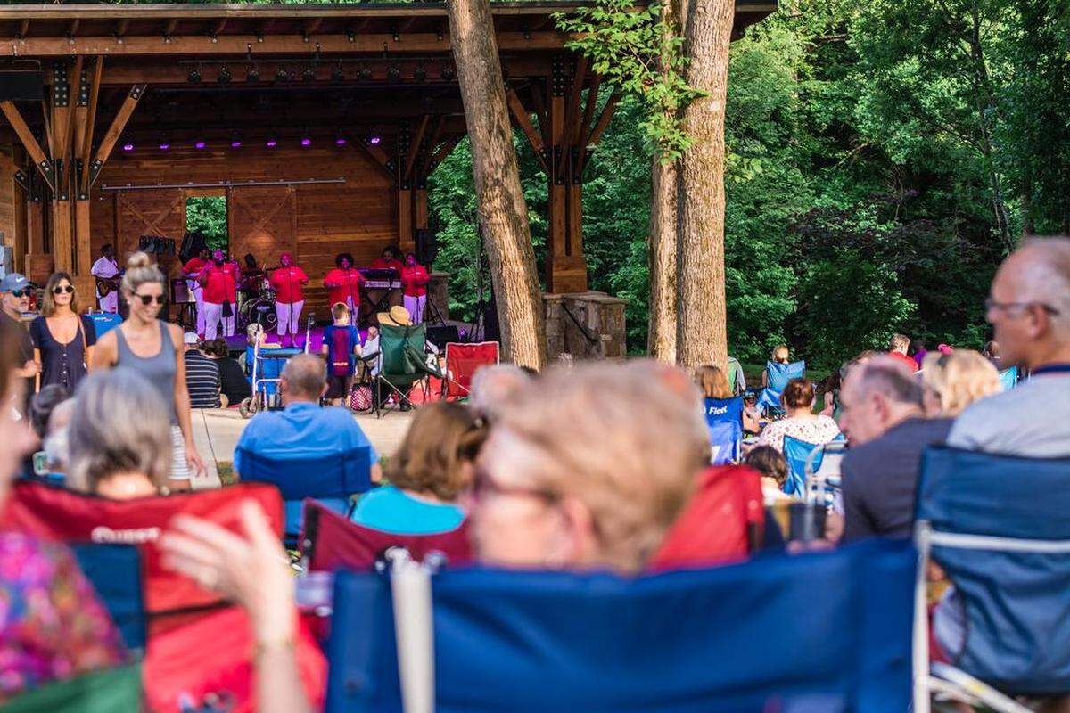 The annual Greenway Summer Concert Series at the Anne Springs Close Greenway features live music in Fort Mill.