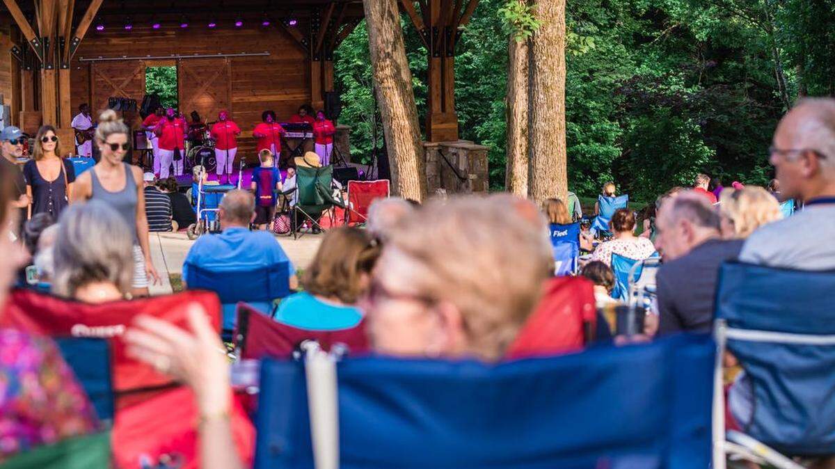 The annual Greenway Summer Concert Series at the Anne Springs Close Greenway features live music in Fort Mill.