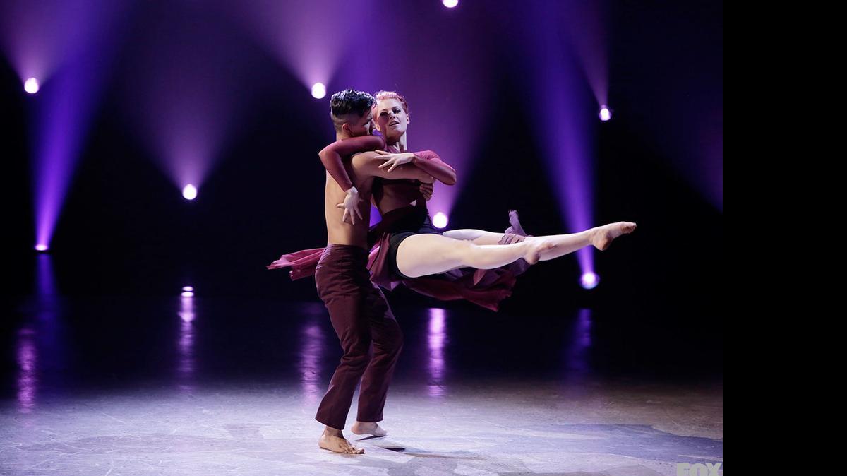 
Kate Harpootlian and Edson Juarez perform a Contemporary routine choreographed by Travis Wall.
