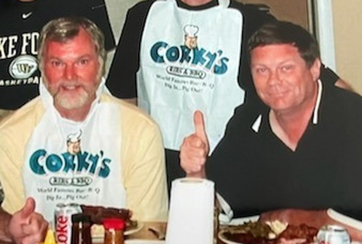 Robert Lesslie (left) with close friend Wayne Wingate.
