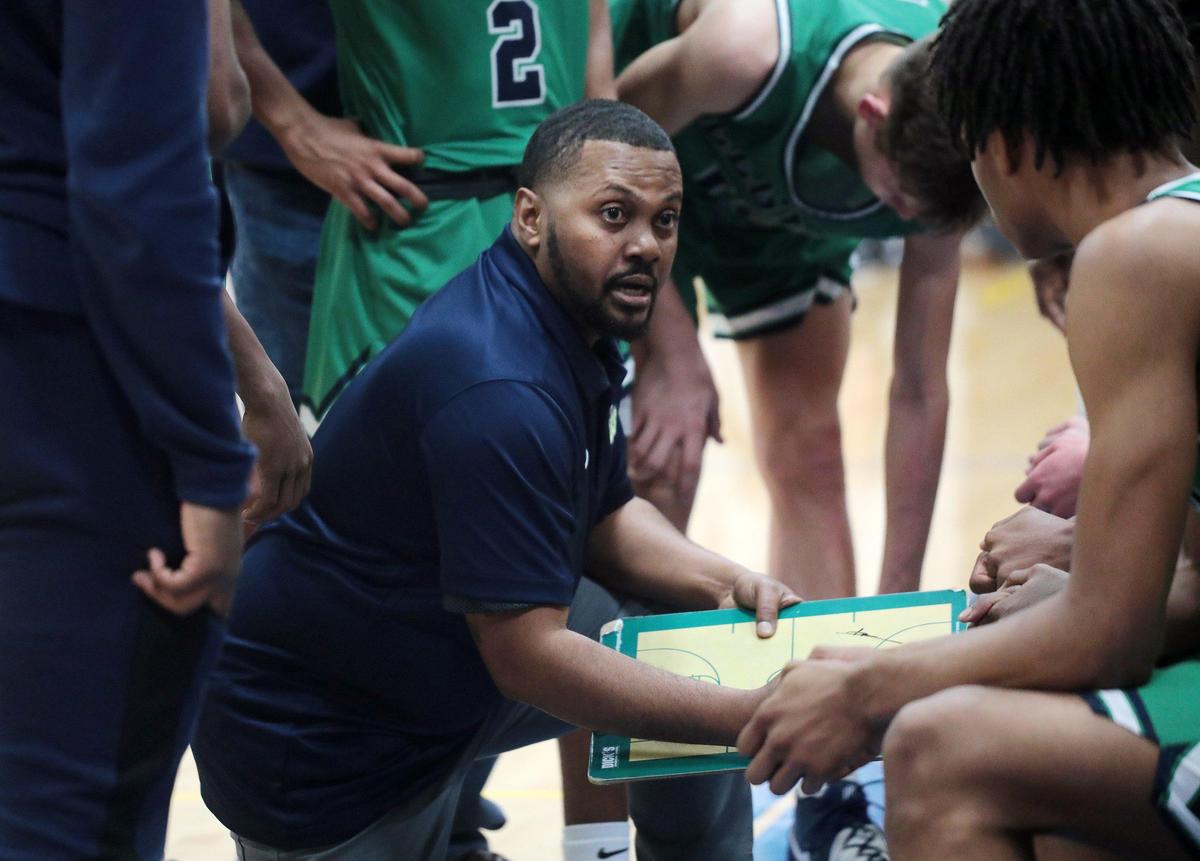 Legion Collegiate’s Otis Wilson coaches his team Friday in Richburg, S.C.