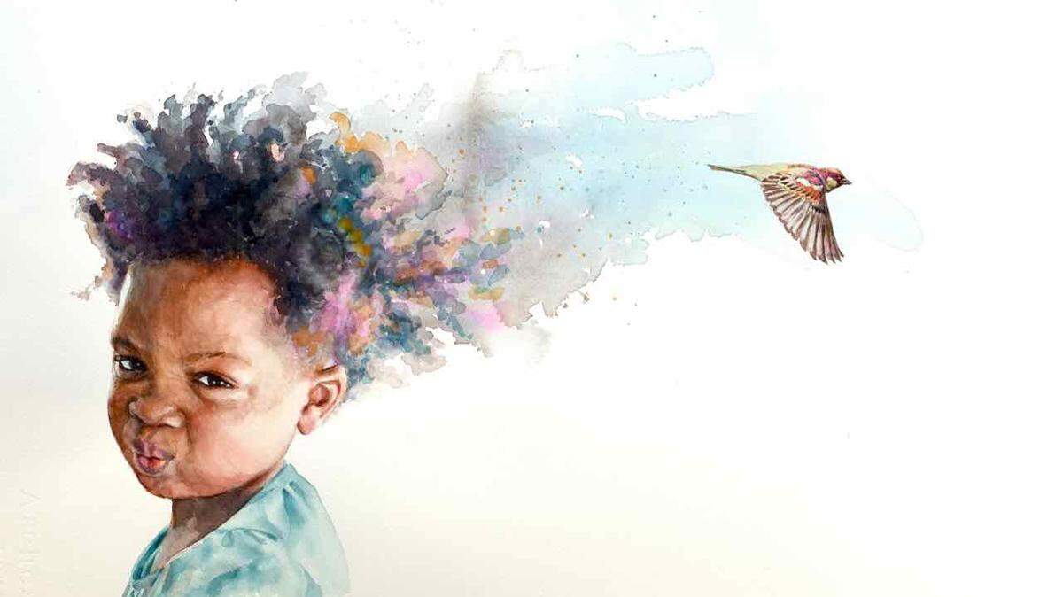 “Awakened from a Dream,” a painting by Eva Crawford, will be on display at Dust-Off Brewing.