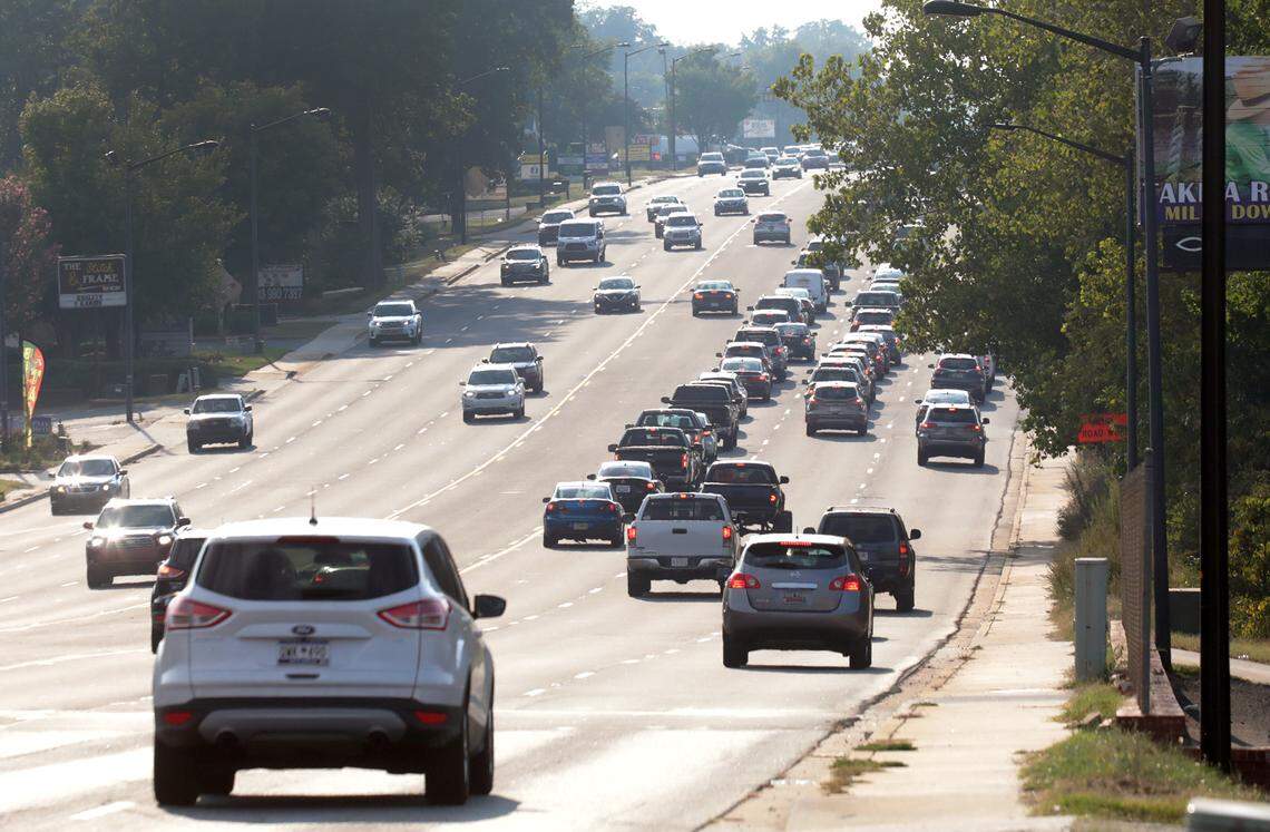 In this file photo, traffic flows along Celanese Road in Rock Hill. Exit 82 at Cherry and Celanese roads is a top funding priority for York County planners who want money diverted to the project from Exit 90 at Carowinds Boulevard.