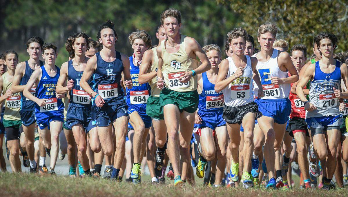 Sam Rich leads the group en route to his 4A state championship win on Thursday in Columbia.