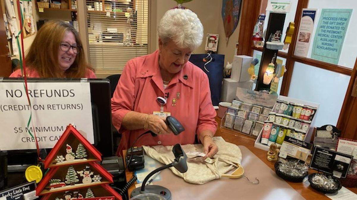Rock Hill resident Judy Fewell has volunteered in the gift shop at Piedmont Medical Center for four decades. 