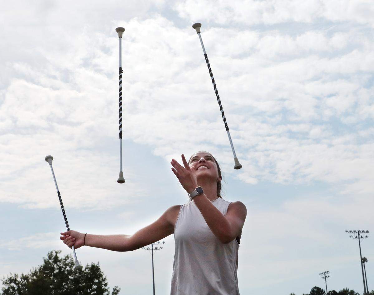 16-year-old Ally Grooms, a junior at Clover High School, is one of the only majorettes in S.C. The award-winning majorette performs with the school band.