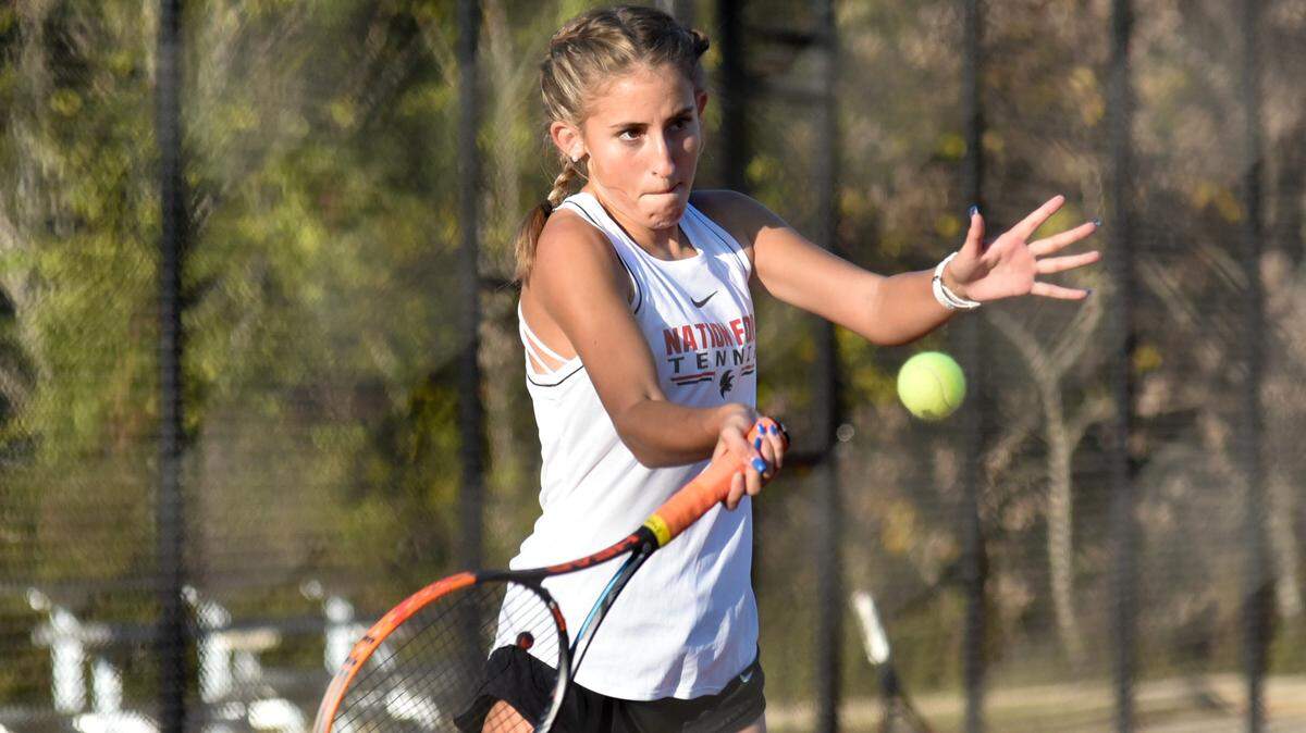 Nation Ford’s Natalie Sawyer takes on Hillcrest’s Brooklyn Kiest Wednesday night at Nation Ford.