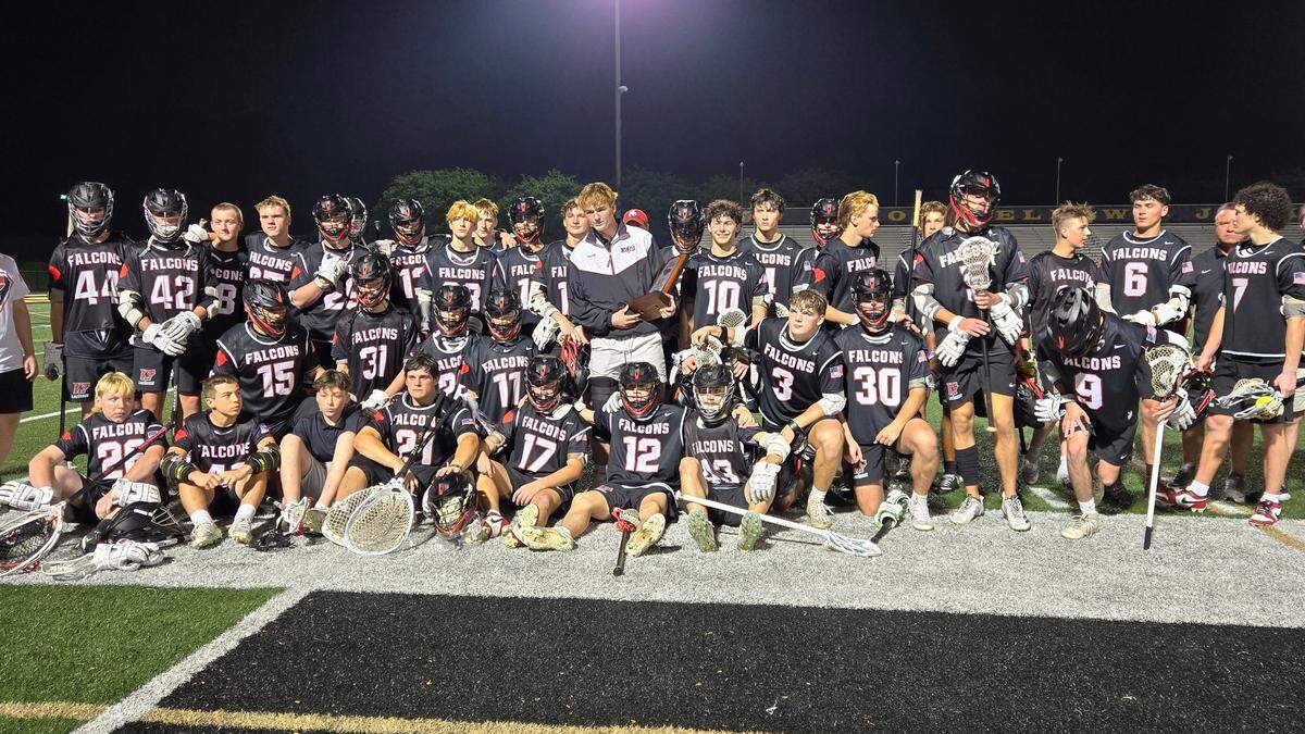 Nation Ford players pose for a photo after their loss to Lucy Beckham in the 2025 Class 5A Division II boys lacrosse championship game.