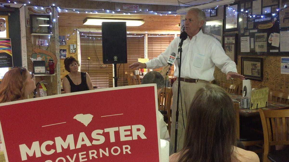 At a campaign stop in Rock Hill Wednesday morning, South Carolina Gov. Henry McMaster focused on law enforcement and school safety.