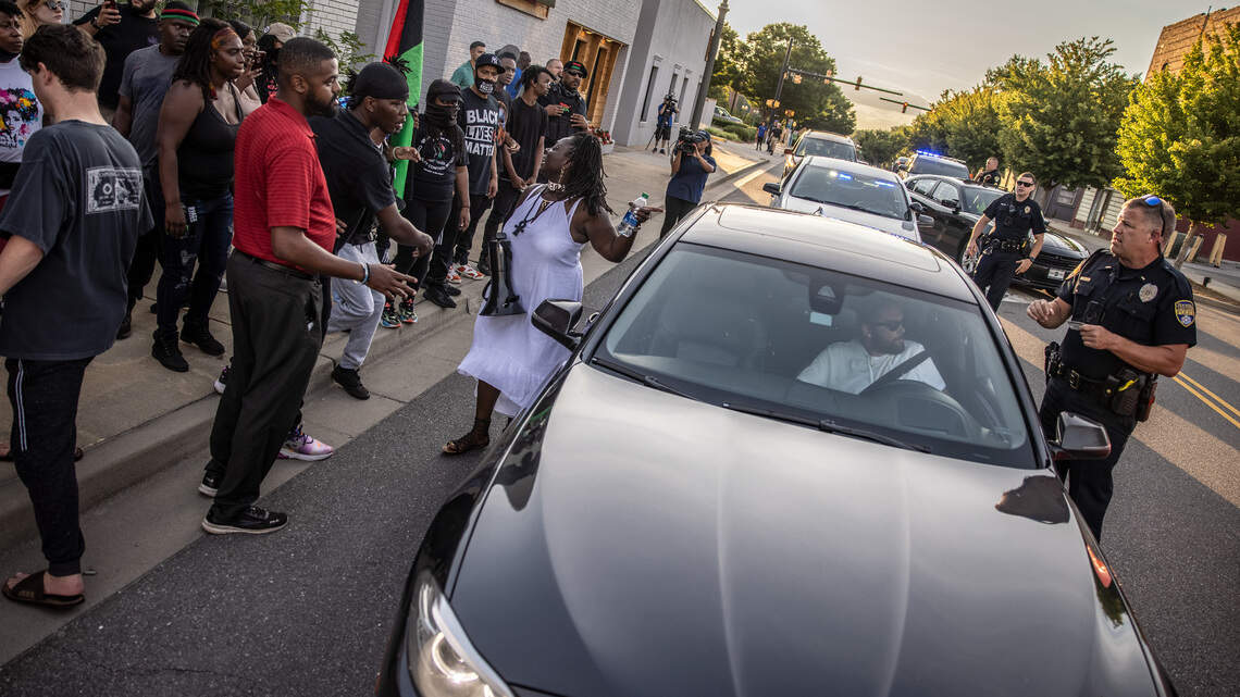 Third night of Rock Hill protests are quieter, still focused on police arrest methods