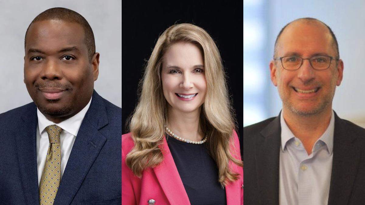 Superintendent finalists from Rock Hill School District are, left to right: Eric Bracy, Deborah Elder, Joshua Starr