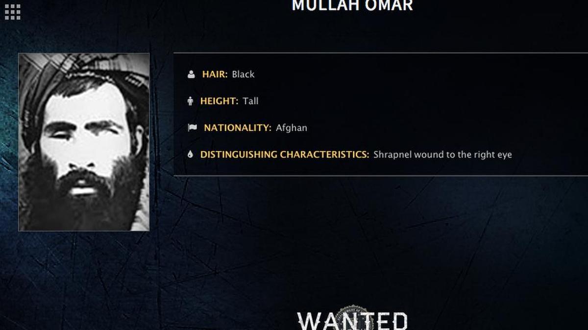 
Reclusive Afghan Taliban leader Mullah Omar was featured on an FBI wanted poster.
