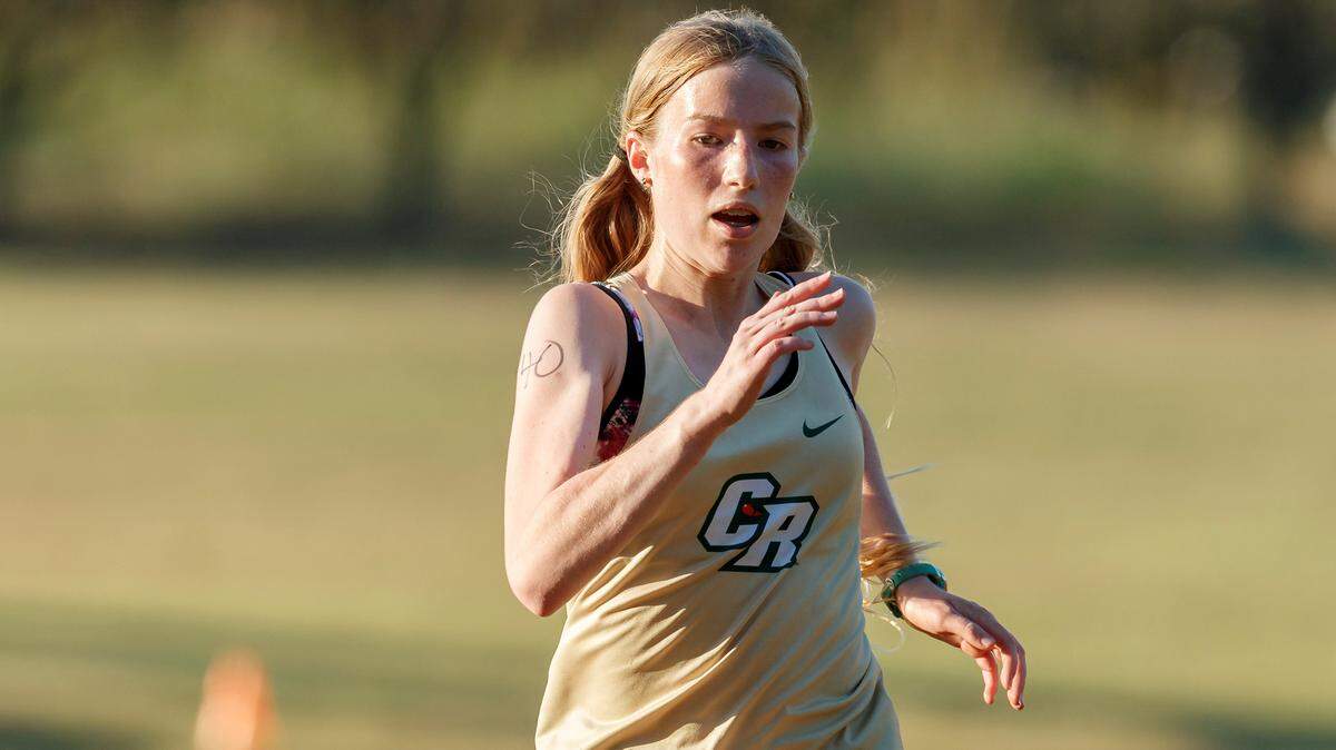 Catawba Ridge’s Mary Dolet dominates the field with an unoffical time of 21:30 as Catawba Ridge High School hosts Riverwalk in cross country action on Tuesday, 9-24-2019.