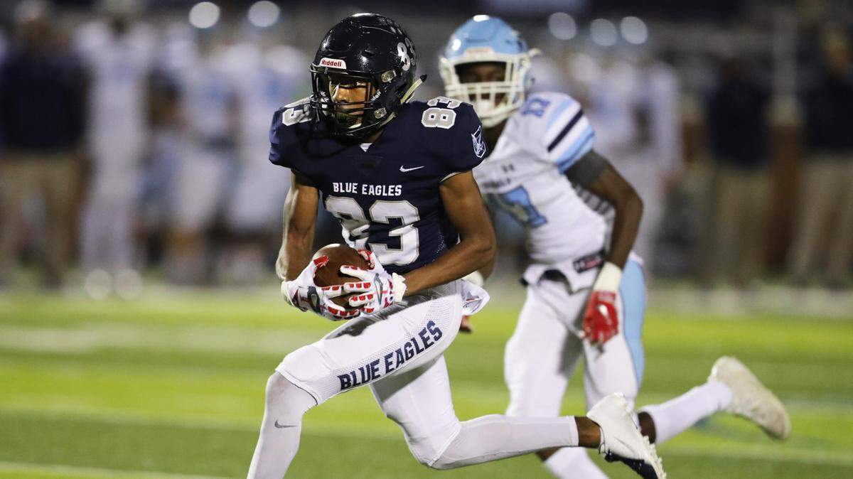 Clover hosted Dorman November 22, 2019. Clover’s Jaylin Lane runs for a touchdown after catching a pass from Clover quarterback Gabe Carroll.