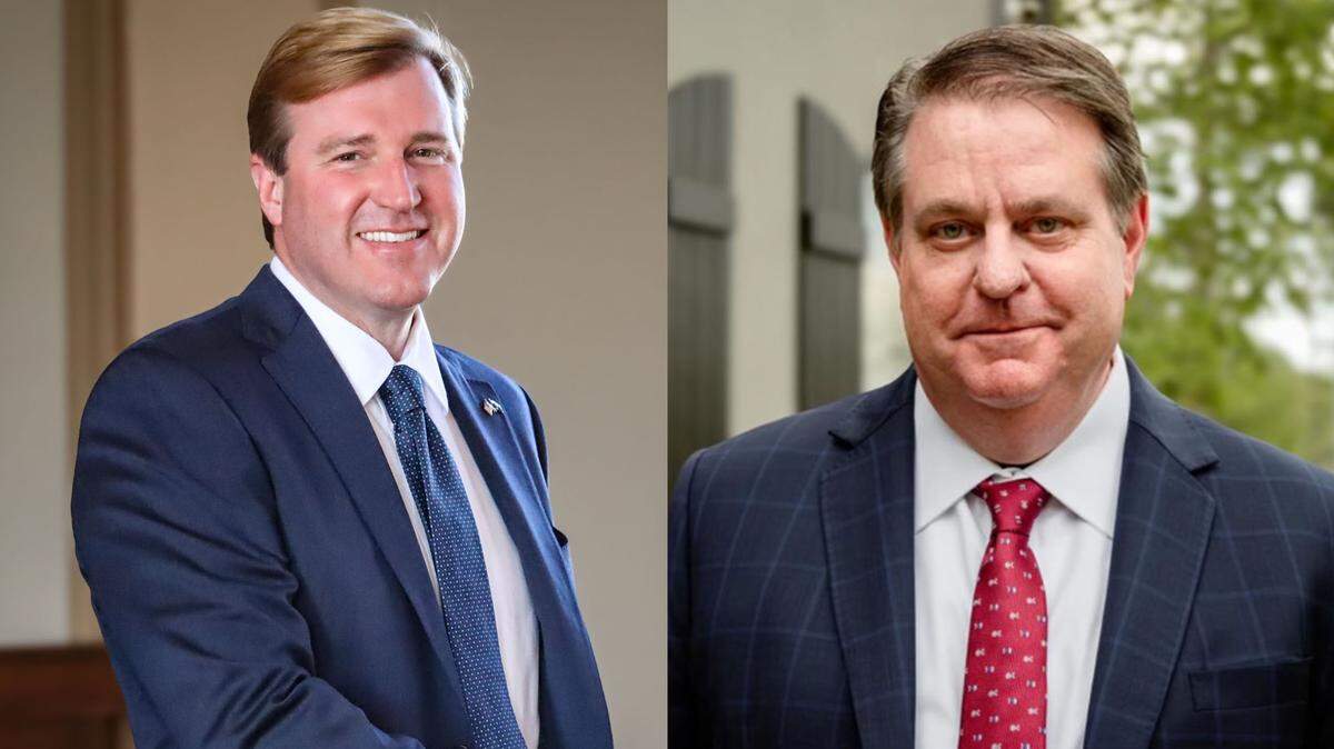 Tyler Bratton, left, and Kevin Brackett, right, are running for the 16th Circuit Solicitor position in 2024. It’s the top prosecutor for York and Union counties in South Carolina.
