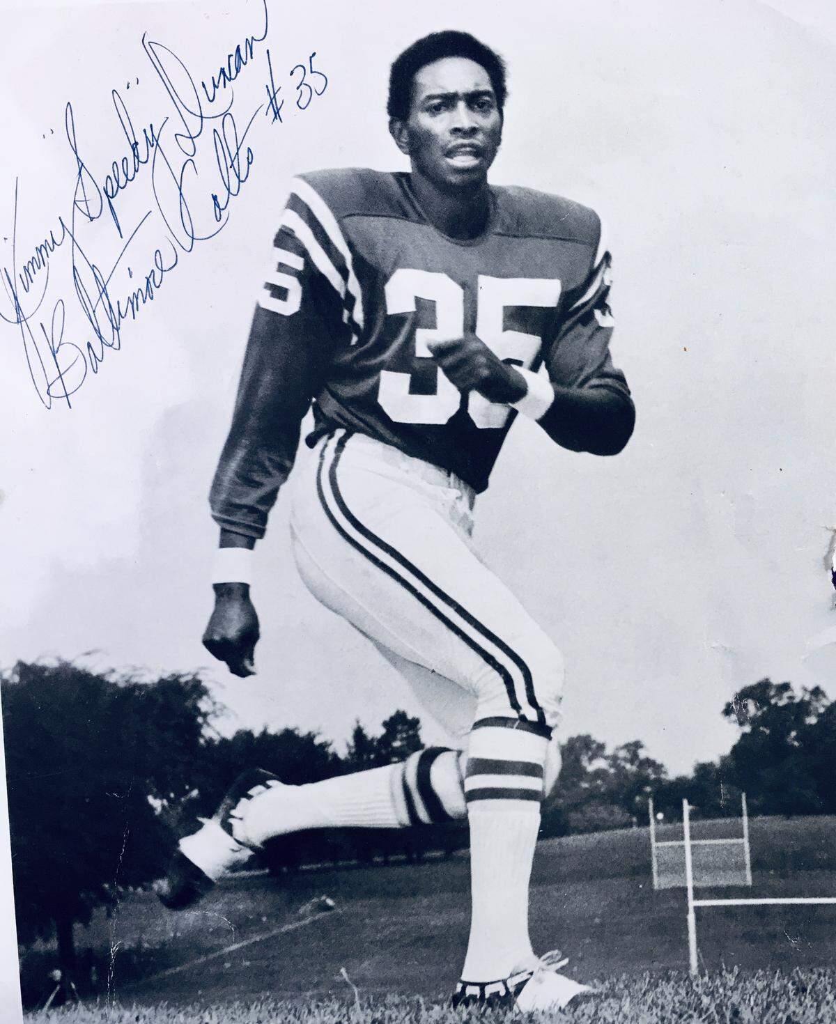 A friend of Bret McCormick’s came across this autographed picture of Jim Duncan in a Lexington, S.C. antiques store. Elroy Duncan said that his brother often traveled with a stack of the pictures to autograph and give away.
