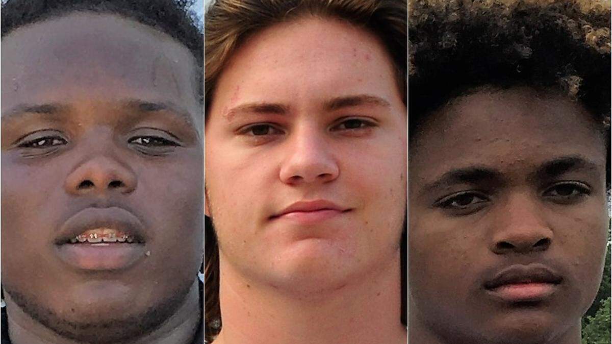 (From left) Chester’s Octaveion Minter, Fort Mill’s Jacob Kendall and Nation Ford’s Quinton Jackson were three of the Tri-County players of the week from Week 4 football.
