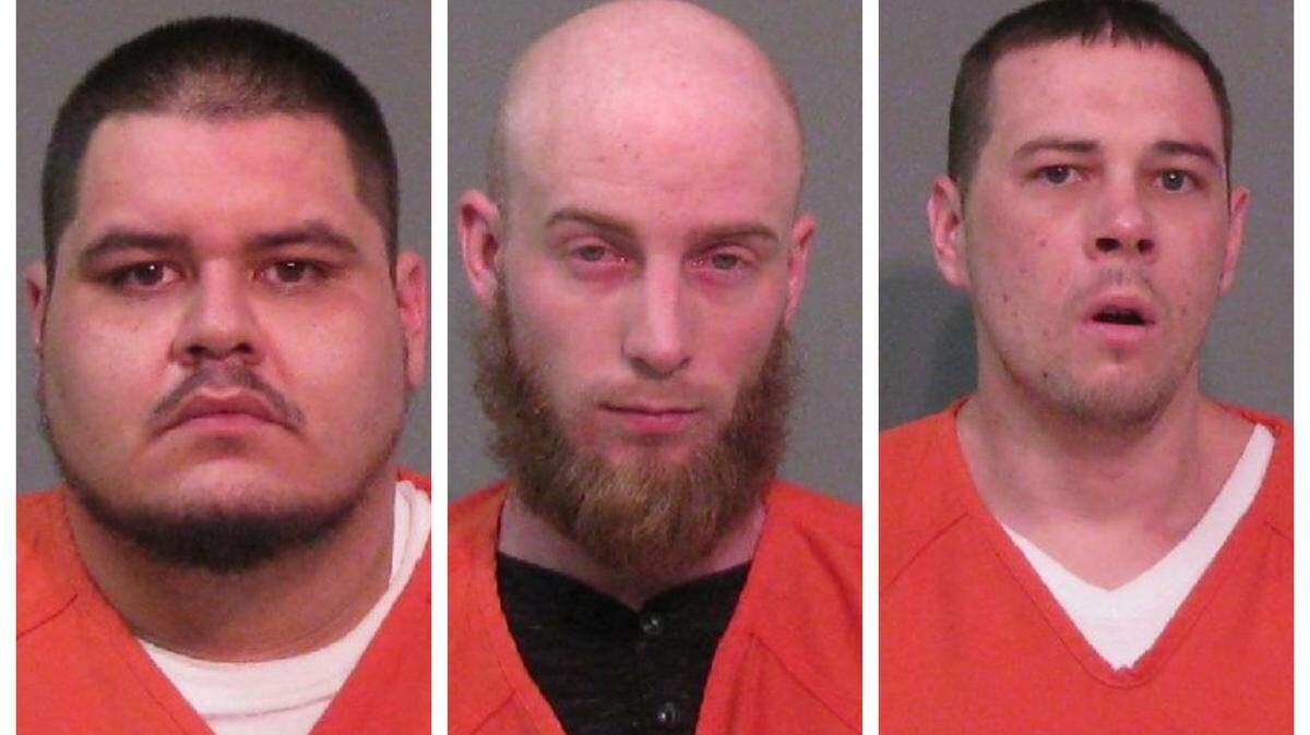 Edward Emilio Navarro, 27, of Newton, N.C. (left to right) along with Rock Hill residents Justin Daryl McVige, 25, and Kenneth Michael Jonas, 30.