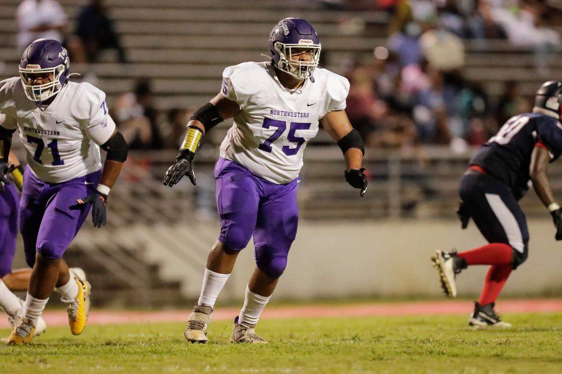Chester hosts Northwestern in Friday night football 9-10-2021. Here’s offensive lineman Jordan Knox hunting down a defender to block.
