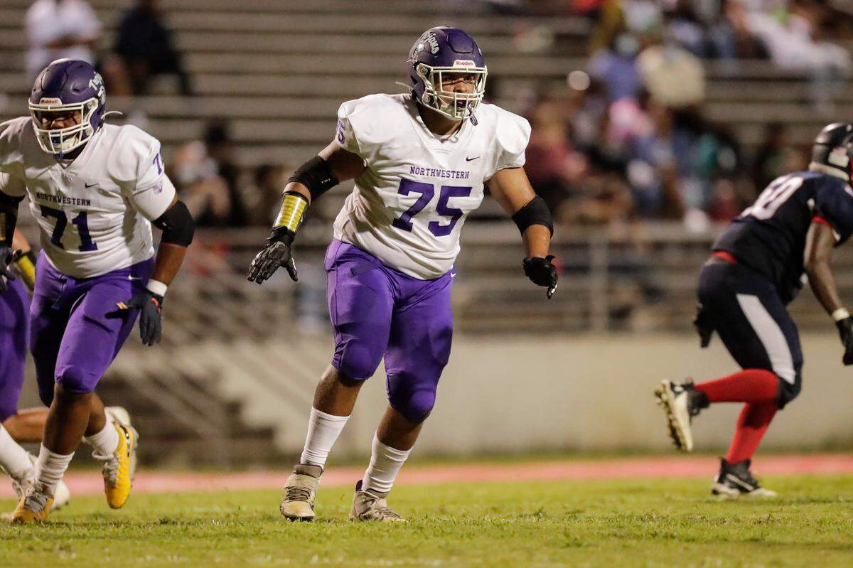 Chester hosts Northwestern in Friday night football 9-10-2021. Here’s offensive lineman Jordan Knox hunting down a defender to block.
