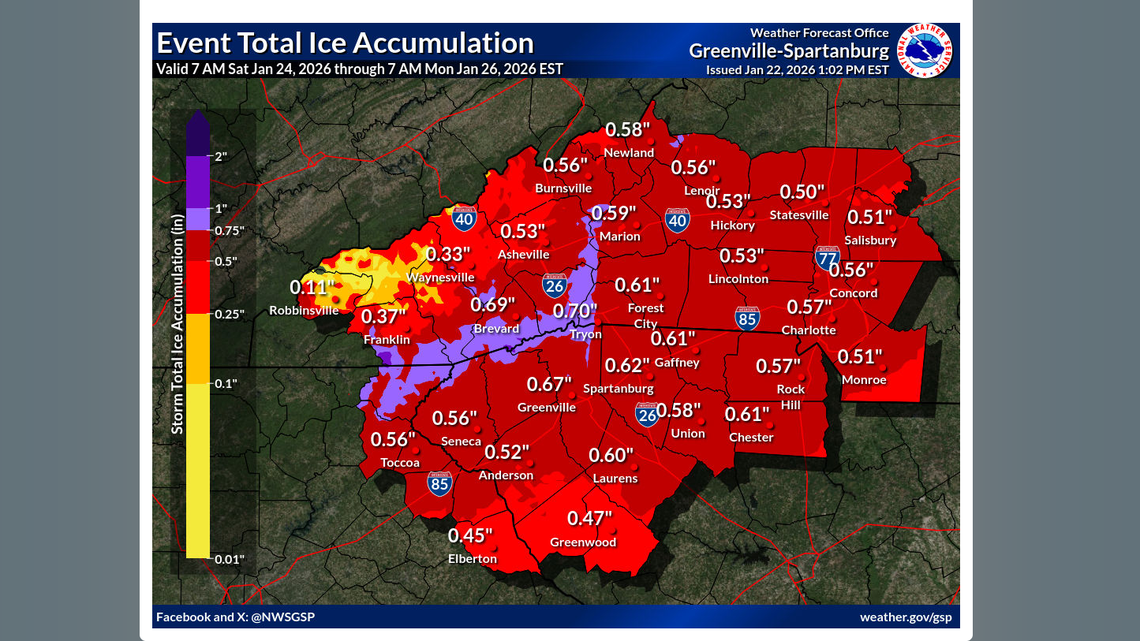 UPDATE: Extended period of freezing rain is possible for Rock Hill, NWS says