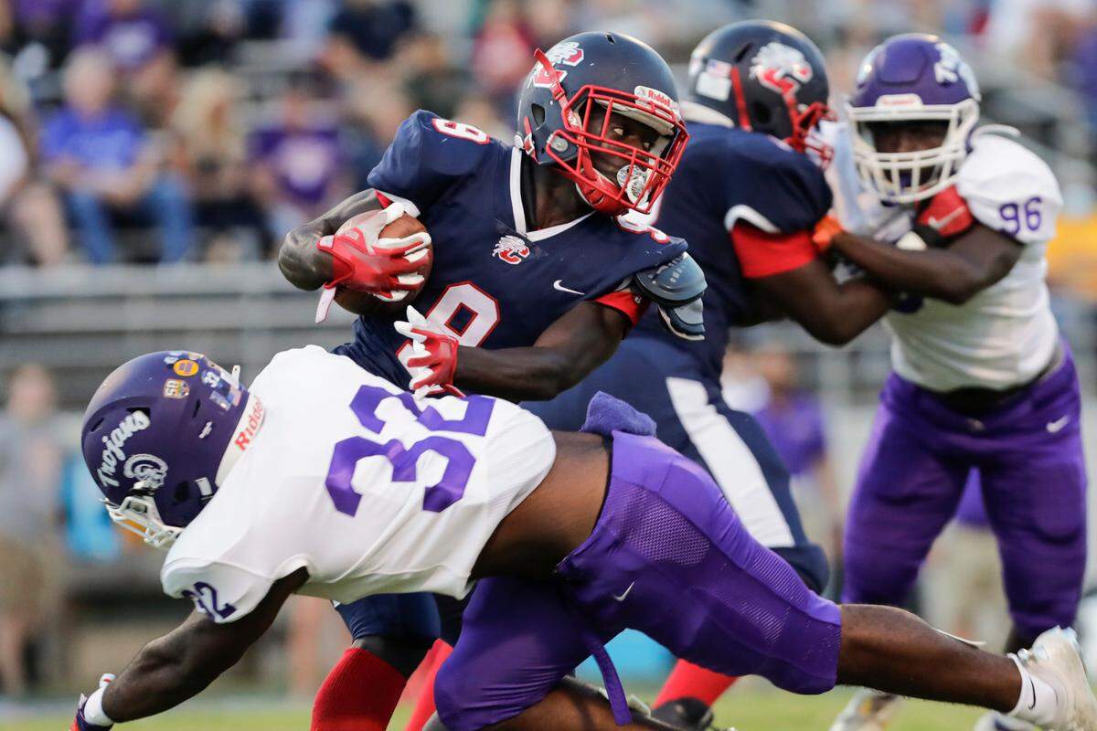 Chester’s (9) Sherard Feaster carries the ball in first half play as Chester hosts Northwestern in Friday night football 9-10-2021. The Cyclones travel to Chapman on Friday for the second round of the state playoffs.