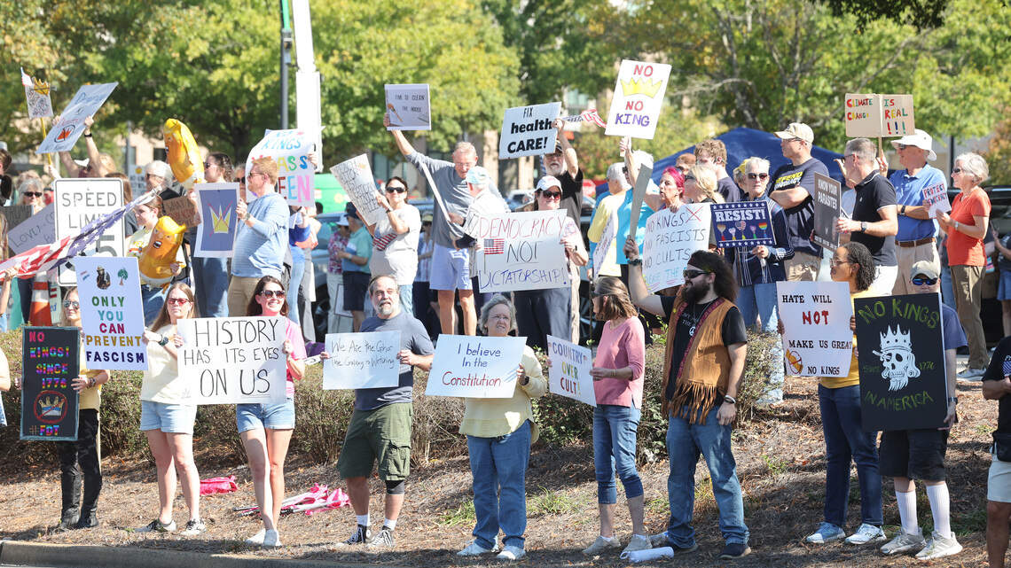 ‘We’ve got to save democracy’: ‘No Kings’ anti-Trump protest in Rock Hill