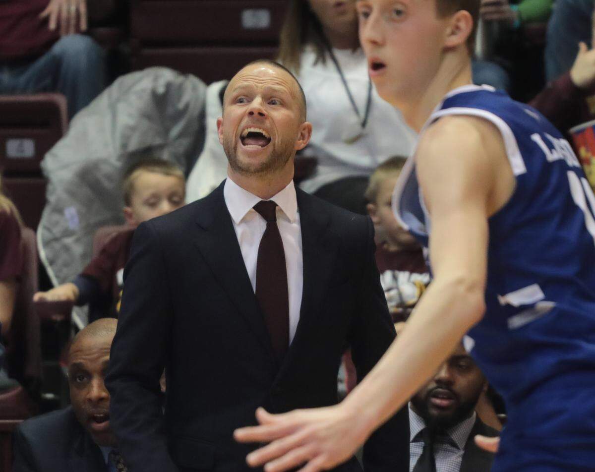 Winthrop University basketball coach Pat Kelsey yells during the Eagles’ game against Asheville on Monday, Jan. 21, at the Winthrop Coliseum.