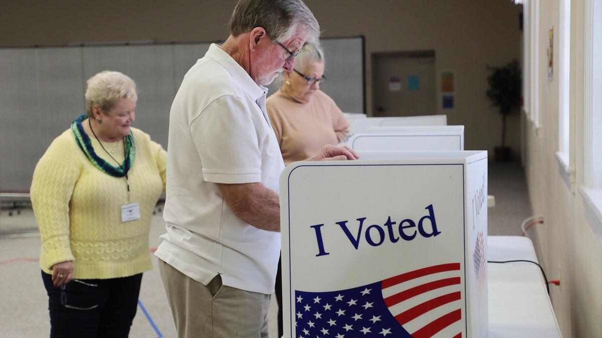 Voters cast ballots Tuesday at Unity Presbyterian Church in Fort Mill.