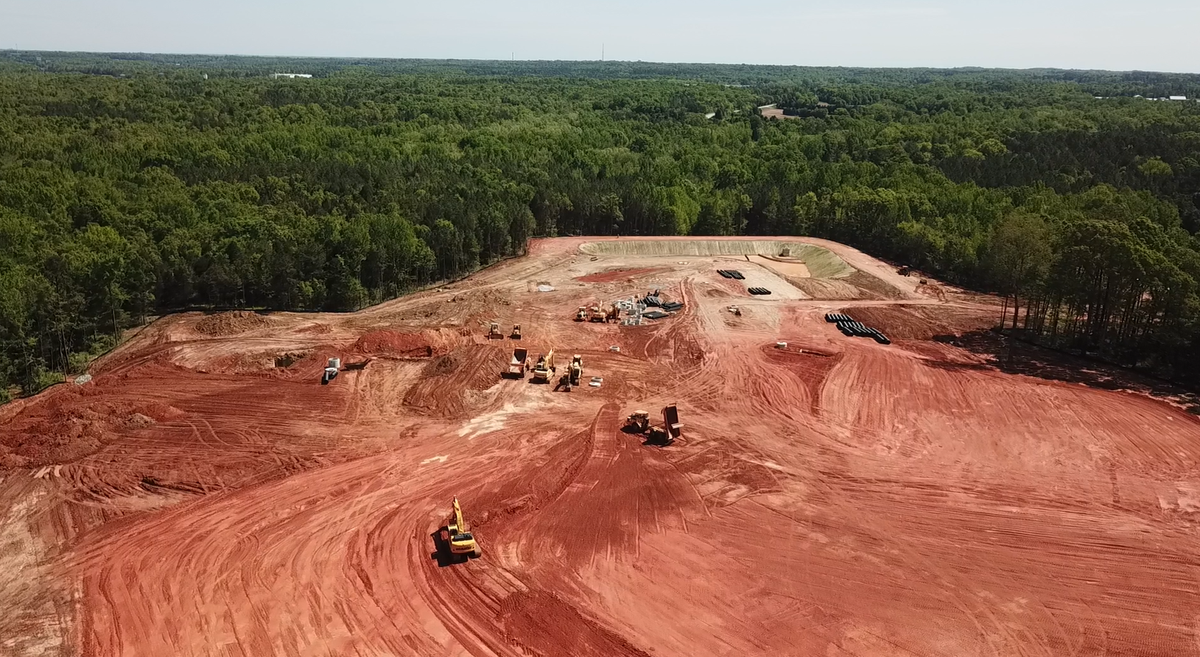 An aerial view of the Legion Collegiate Academy’s permanent site, taken in April 2020.