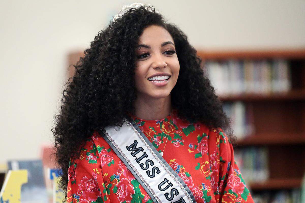 Miss USA, Cheslie Kryst, formerly of Fort Mill, visited Fort Mill High School after winning the national title.