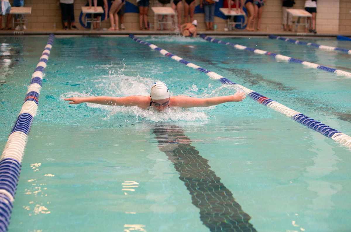 Indian Land swimmer Kaitlyn DeWalt competes in a meet in the program’s inaugural season.