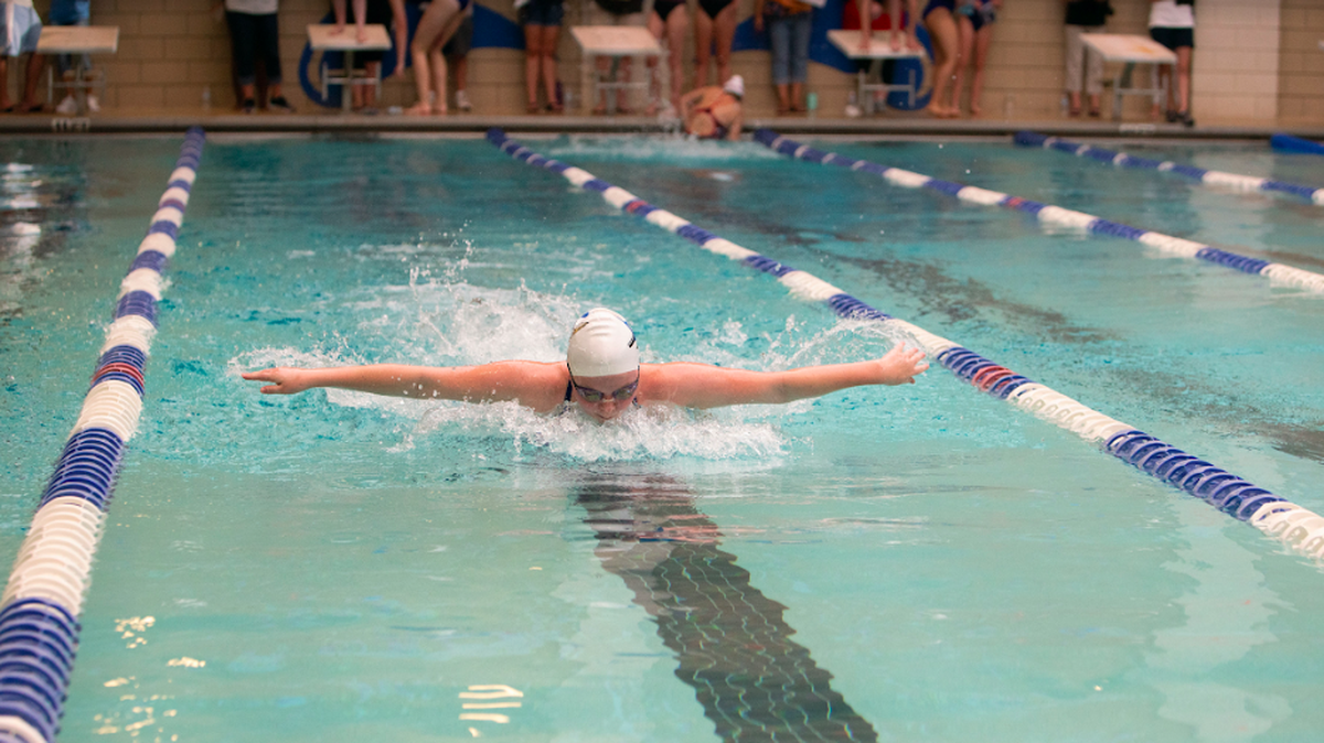 Indian Land swimmer Kaitlyn DeWalt competes in a meet in the program’s inaugural season.