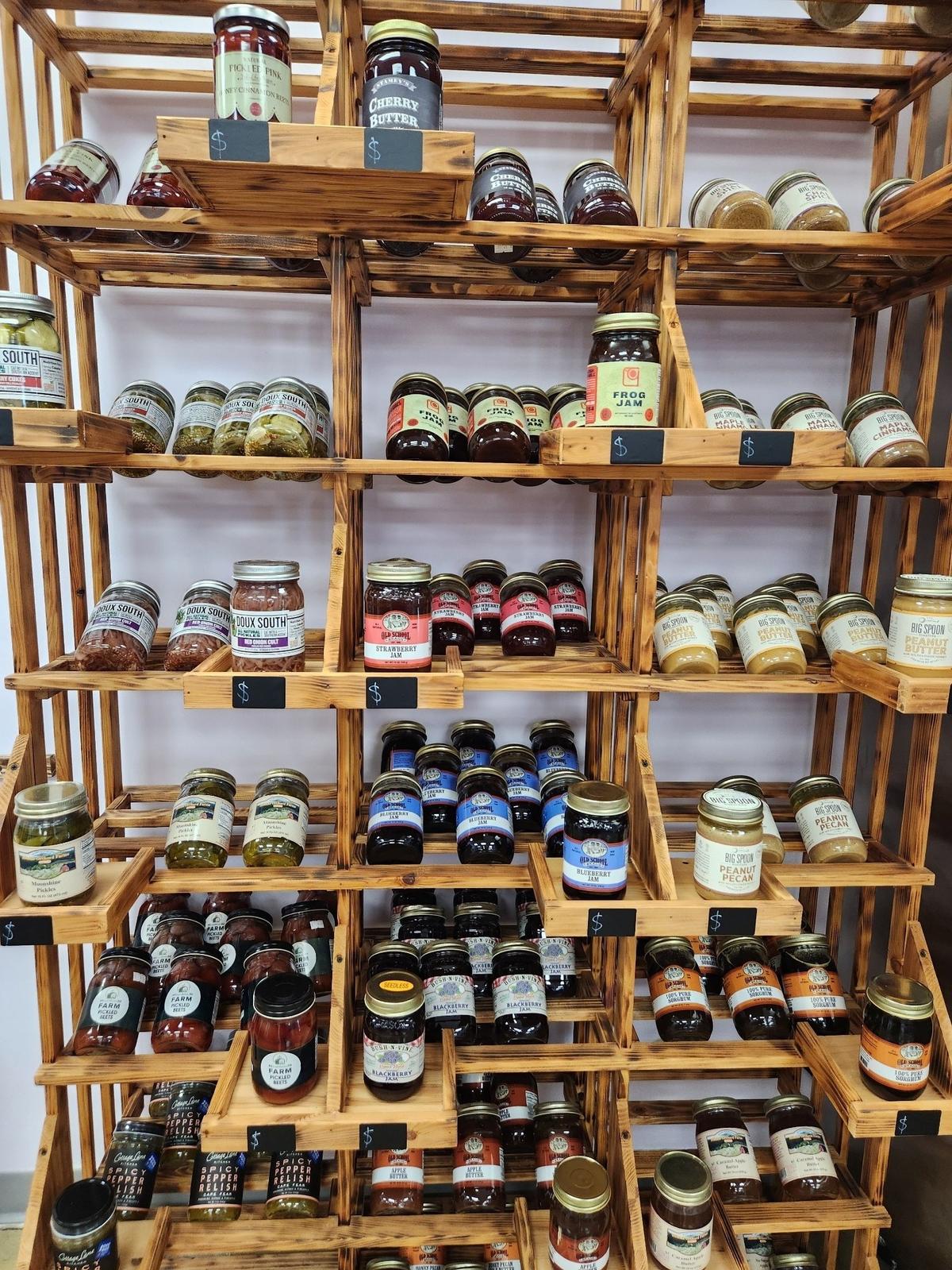 Pictured here are some of the different preservatives available at the Country Carrot.