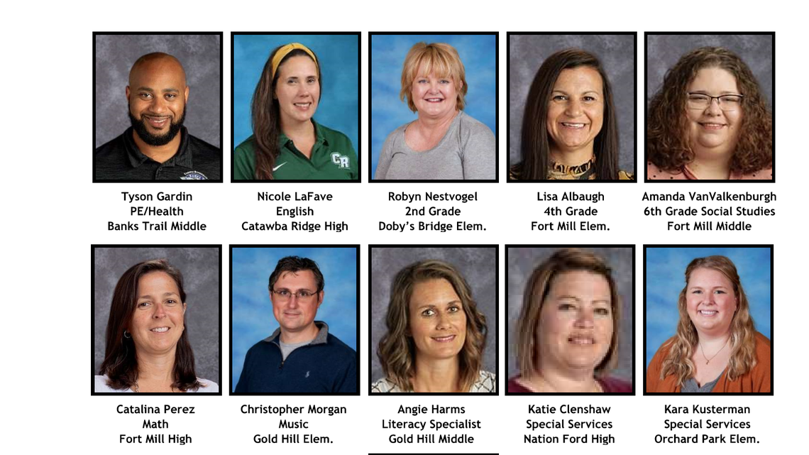 Fort Mill schools name 2020 teachers, support staff of year. Here’s who won.