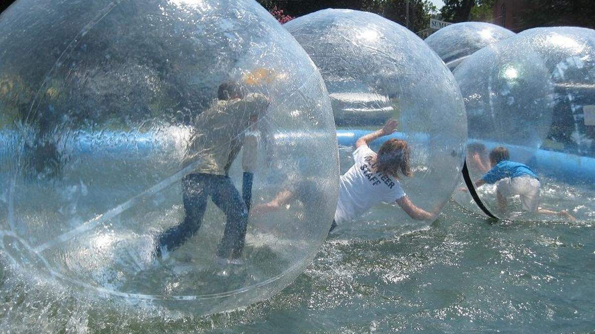 Monster water balls were among the activities at the 35th annual Summerfest in downtown York.
