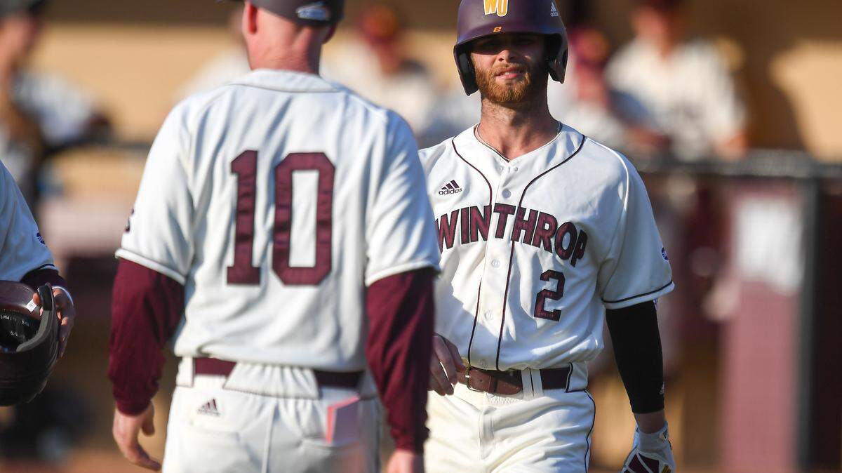 Radford takes on Winthrop in Big South Conference baseball action at The Winthrop Ballpark on Friday, April 13, 2018 in Rock Hill, South Carolina.