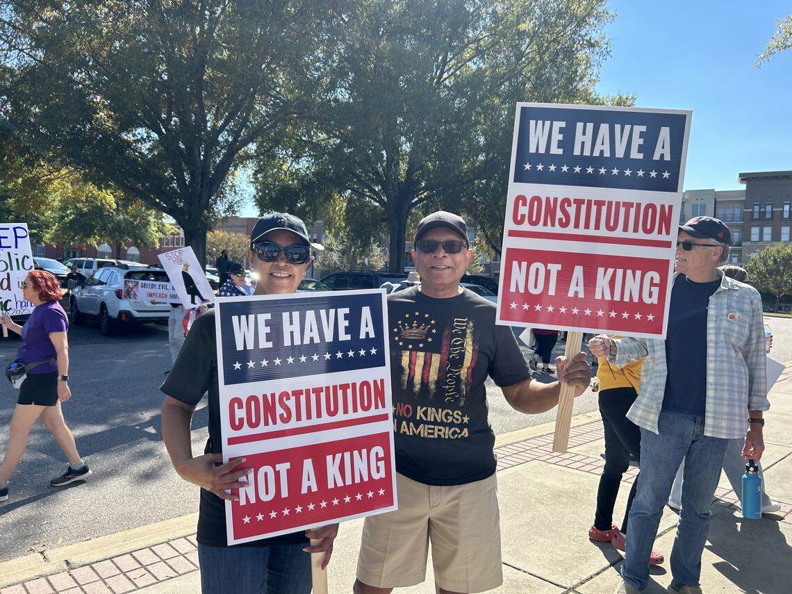 Diane and Sylvester Smith of Fort Mill said they came out to show their support for the country they love.