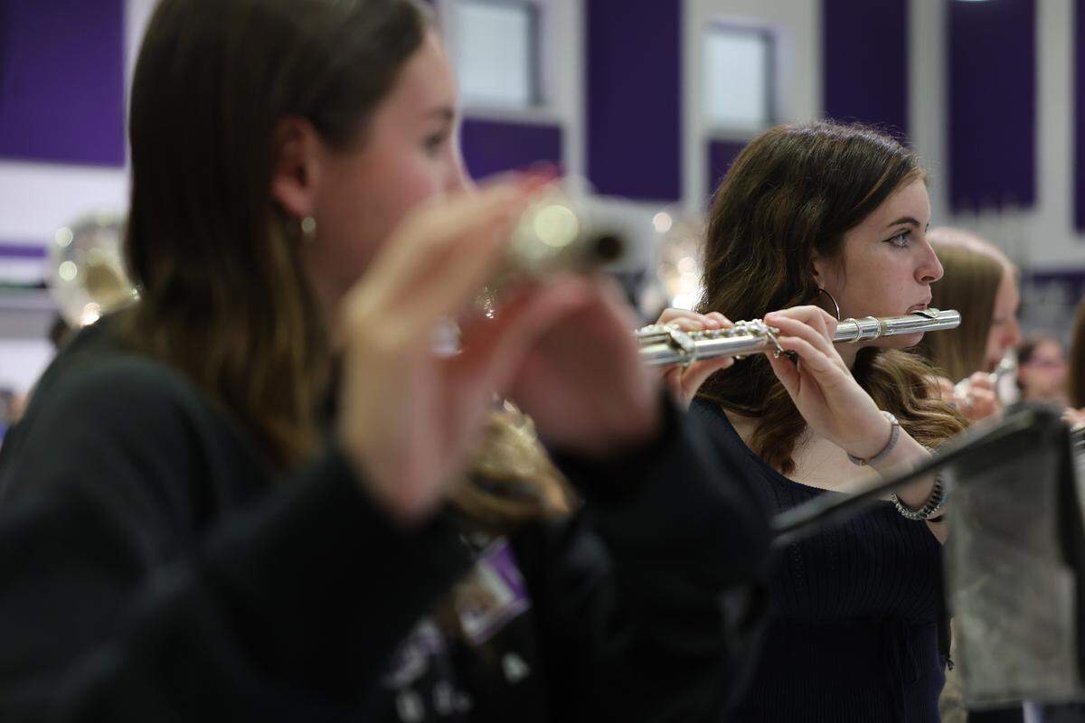 Flute players rehearse Friday at Northwestern High School.