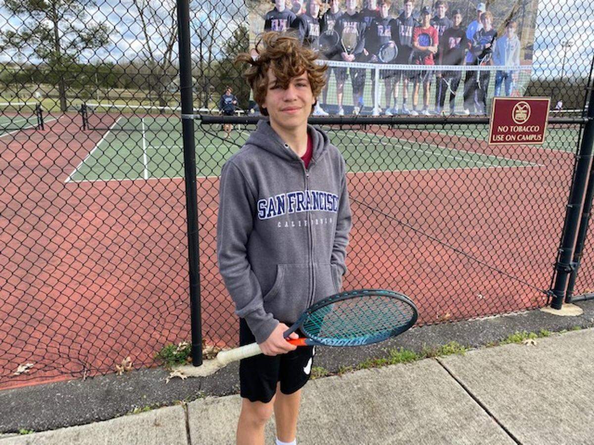 Henry Futch, a freshman on the Rock Hill tennis team.