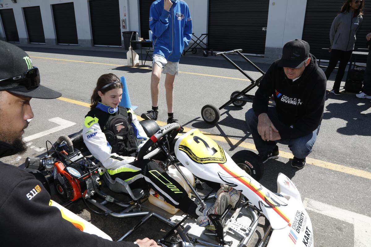 Isabella Robusto raced go-karts during the NASCAR Drive for Diversity youth development program combine, in March, but she’ll drive Legends cars this summer as part of the Rev Racing team.