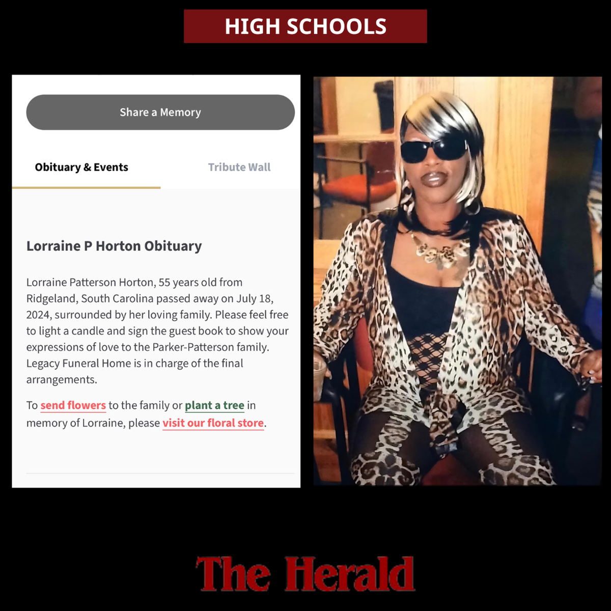 Lorraine Patterson Horton, the mother of Indian Land RB Jamol Horton passed away in July.