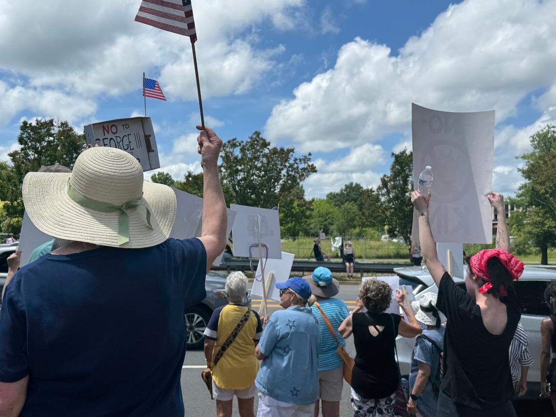 Protesters gather in Rock Hill for ‘No Kings, anti-Trump’ rally Saturday, June 14, 2025