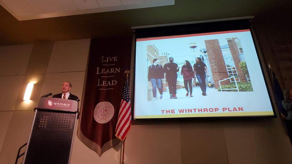 Winthrop president sets sights on student retention, diversity, enrollment growth