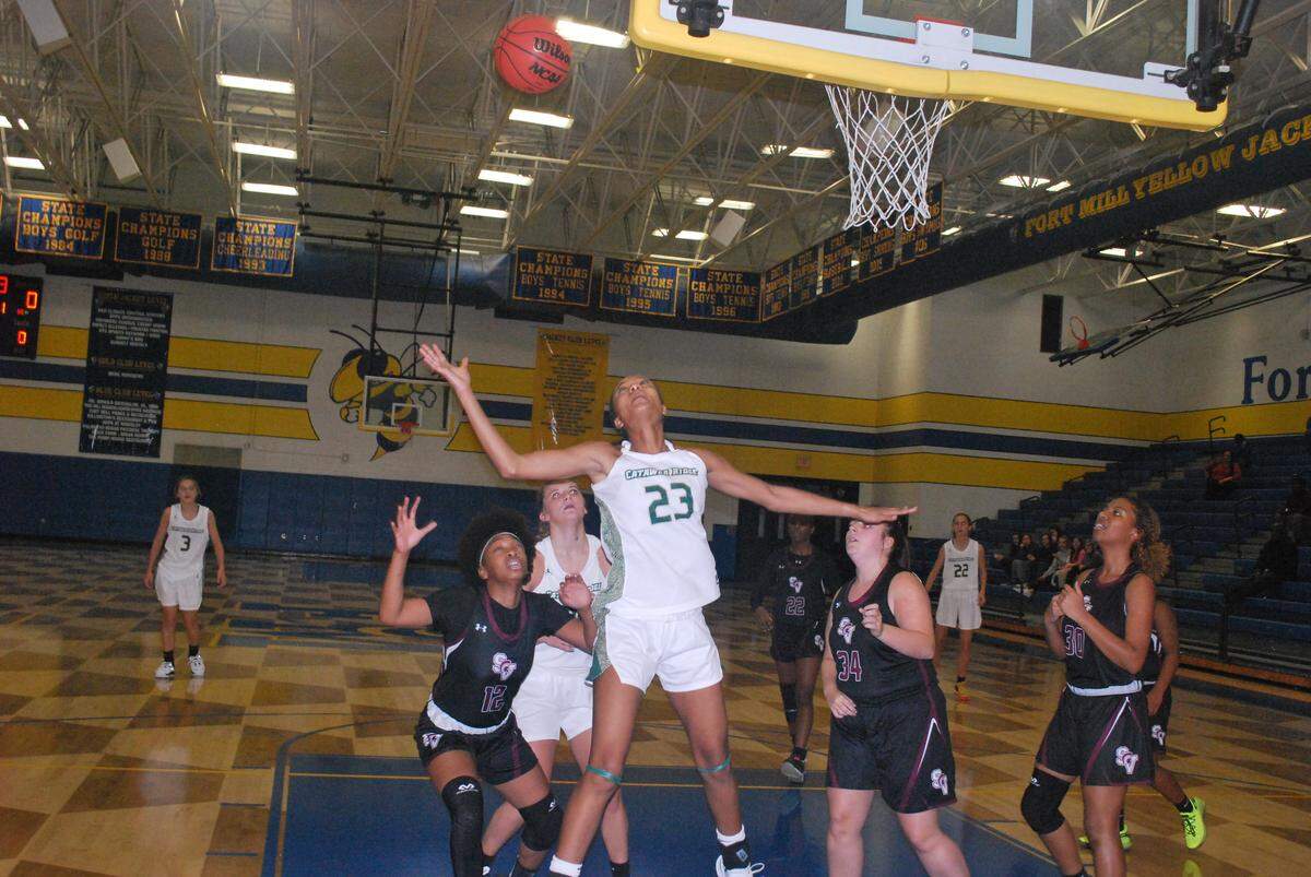 Victoria Jordan scored the first points in Catawba Ridge girls’ basketball history in the Milltown Basketball Classic, a season opening tournament played at Fort Mill High School, and was key in her team’s two wins in three games.