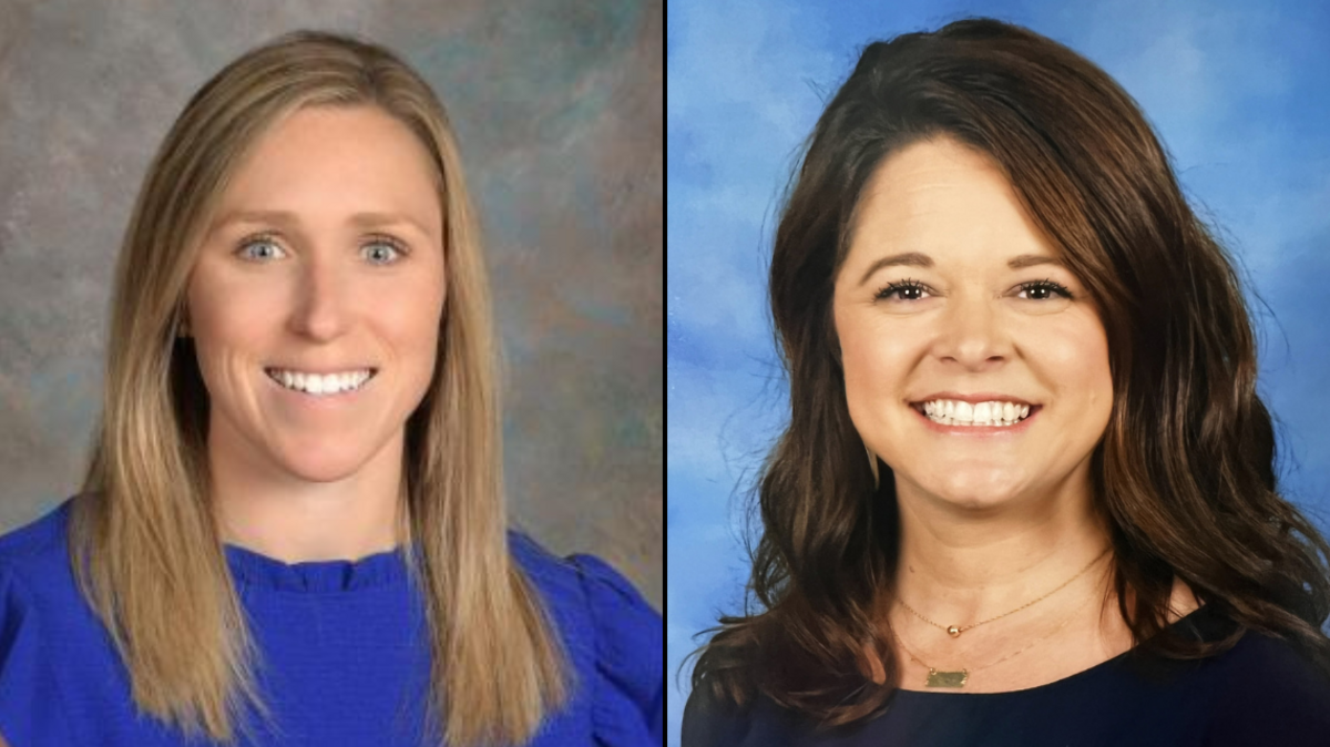 Ellen Borland, left, is the new principal of Pleasant Knoll Middle. Mabra Wayman is the new Riverview Elementary principal.