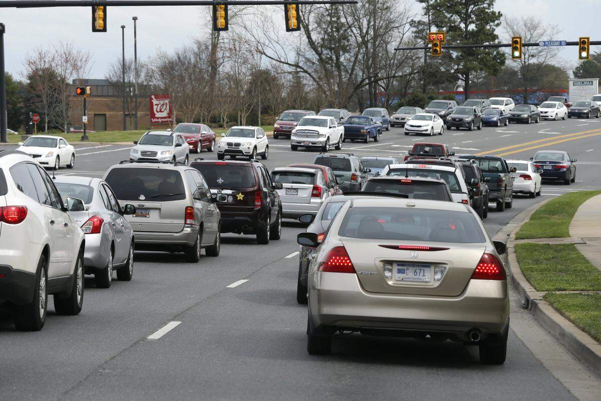 Construction and traffic in this file photo on Highway 160 West at Pleasant Road near Baxter in Fort Mill. Recent and ongoing road improvements include ongoing I-77 interchange reconfiguration at both the S.C. 160 and Gold Hill Road exits.