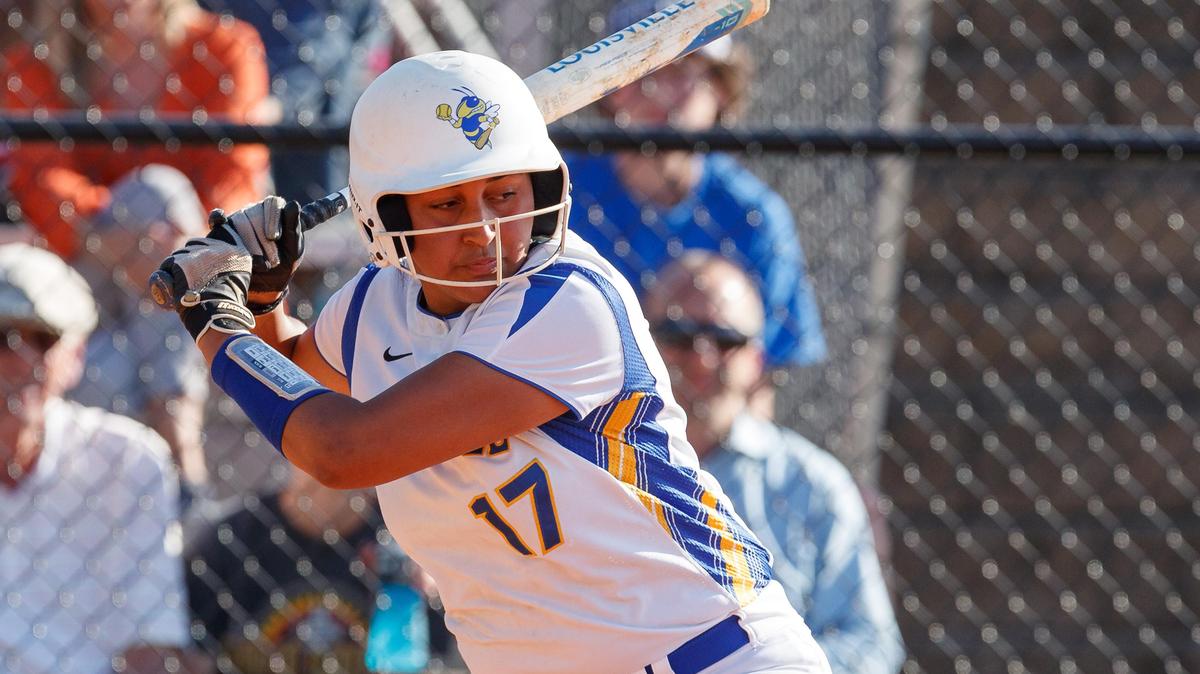 Payton Lemire, shown here bating against Gaffney in the SCHSL Upper State District 3 State 5A Softball playoffs, started on the mound for Fort Mill against Boiling Springs and did not allow an earned run in six innings to help the jackets advance.