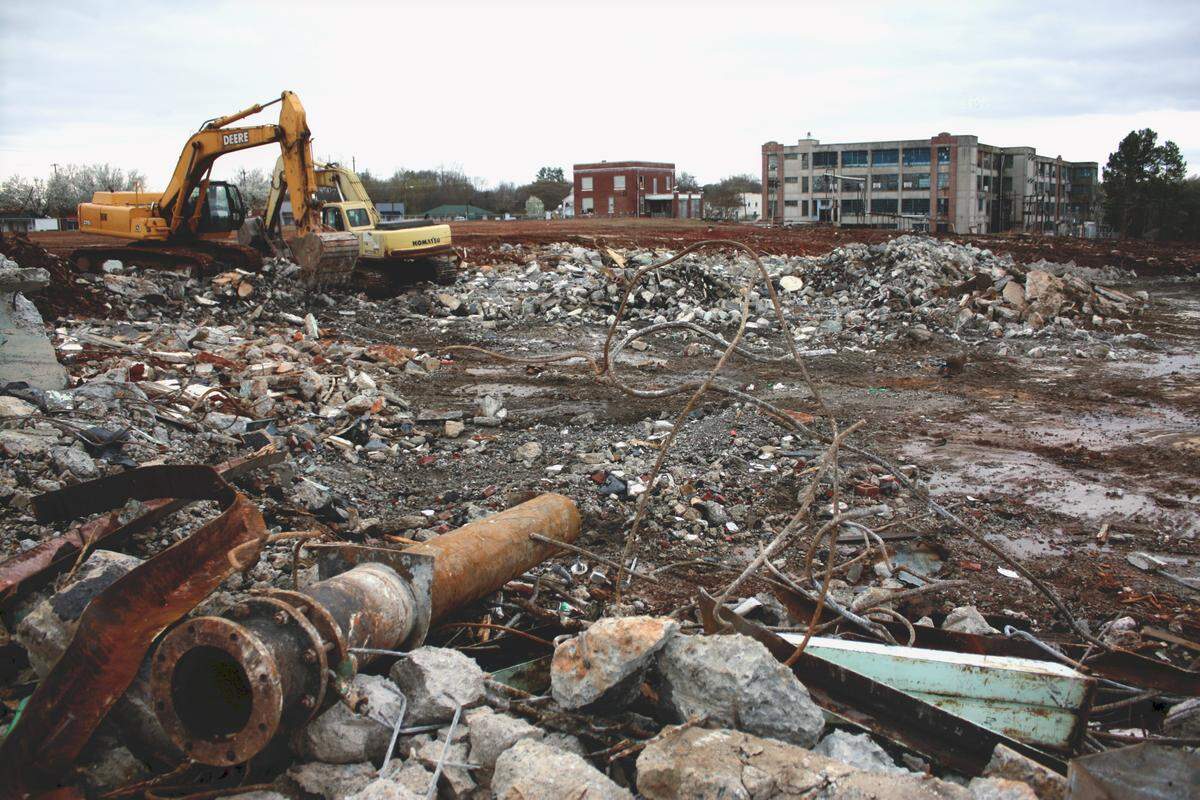 In this file photo, cleanup of the former American Thread mill property on Main Street near downtown Clover began in 2010.