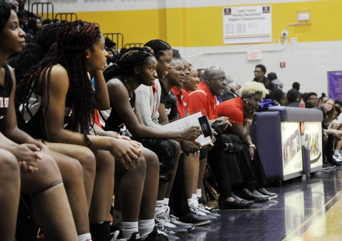South Pointe girls basketball head coach Stephanie Butler-Graham watches her team defeat Northwestern on Dec. 2, 2019.